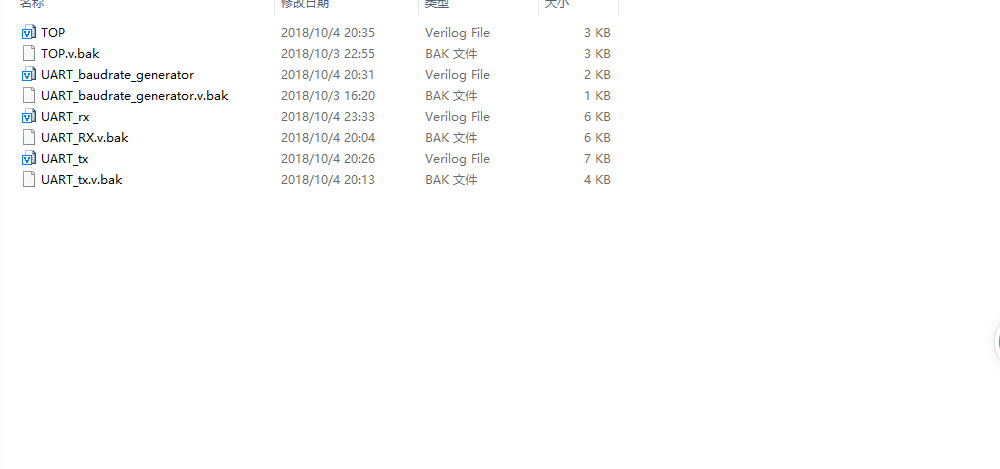 VERILOG 代码 包括UART_baudrate UART_rx  UART_tx 三个逻辑模块