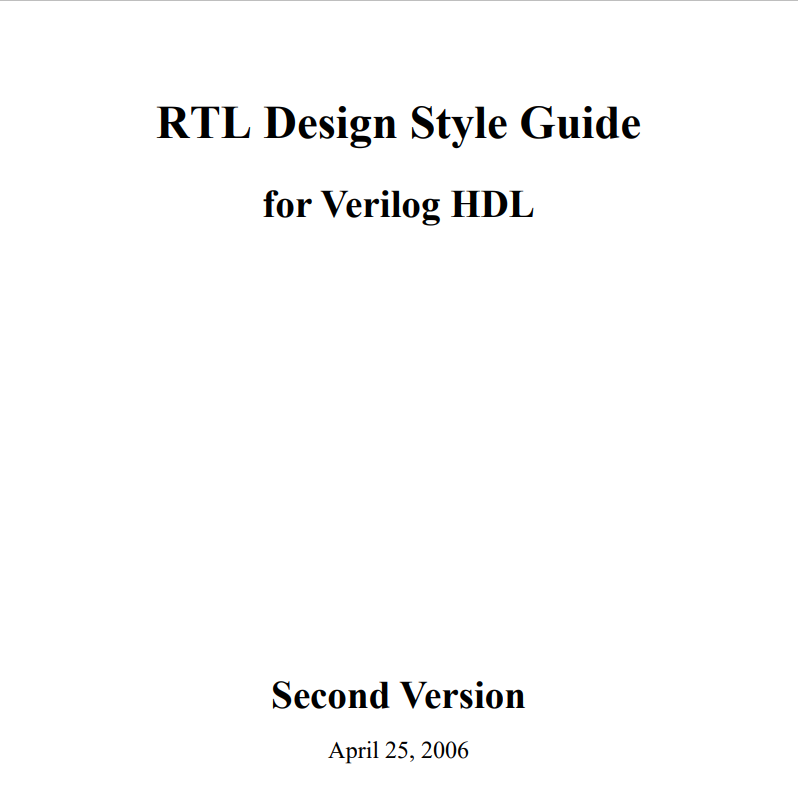 电子书-RTL Design Style Guide for Verilog HDL540页