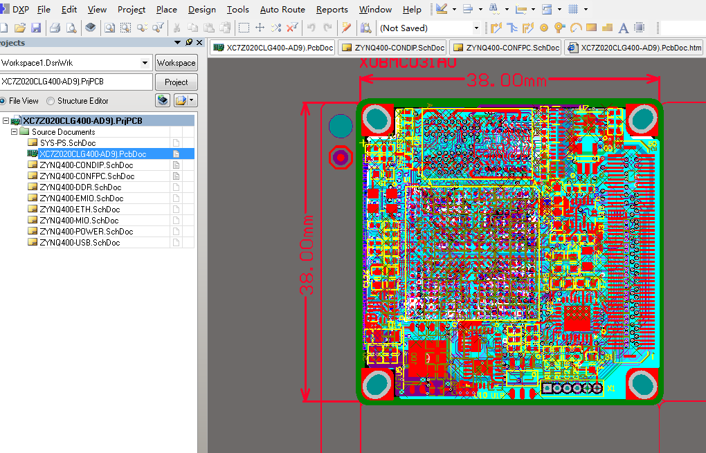 Altium AD设计 14层设计 ZYNQ系列XC7Z020CLG4核心板设计 原理图+PCB文件