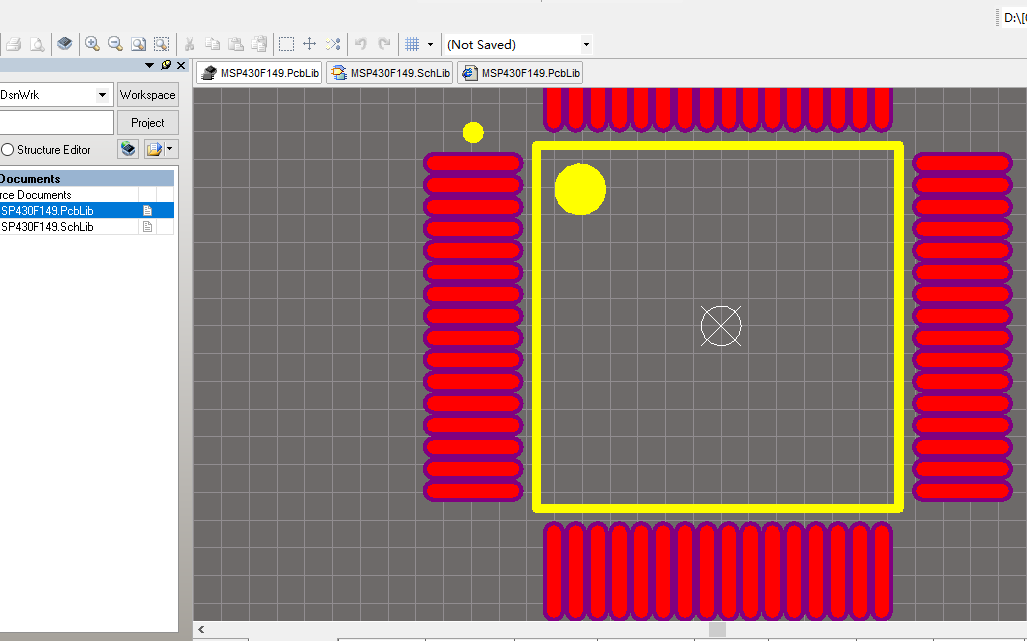 MSP430F149单片机开发板PDF原理图+MSP430F149 AD原理图+PCB封装库