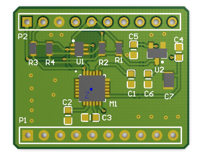 陀螺仪传感器MPU6050模块AD版原理图+PCB[2层]文件