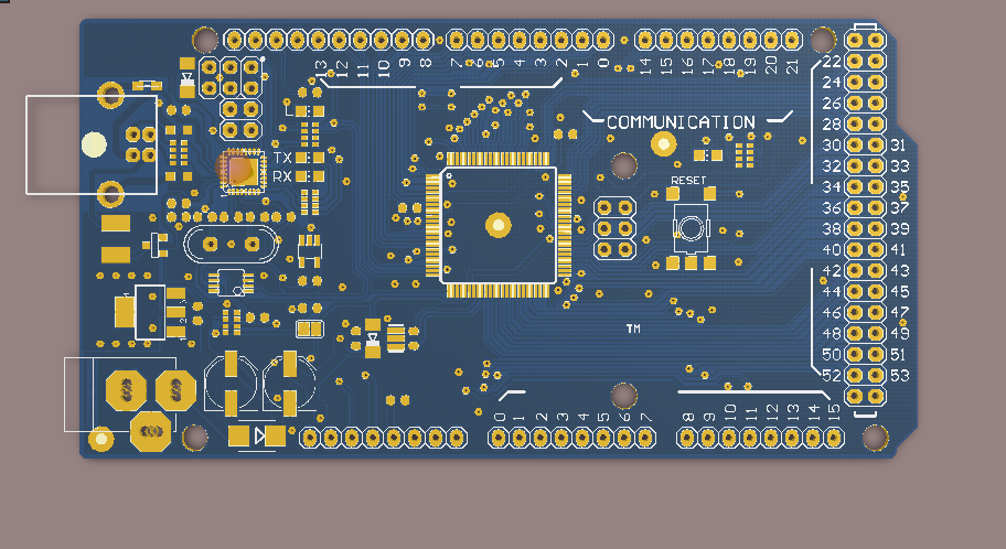 Arduino_MEGA_2560-Rev3 ad原理图+PCB+封装库文件