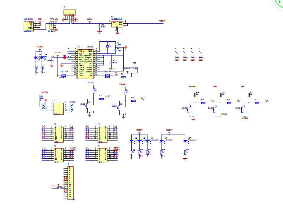 CC2530开发套件PCB原理图文件