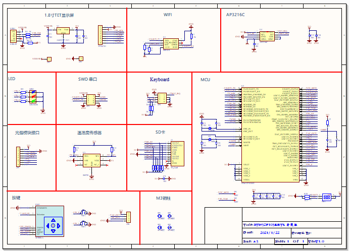 STM32F103RETX开发板电路（包含原理图 PCB）