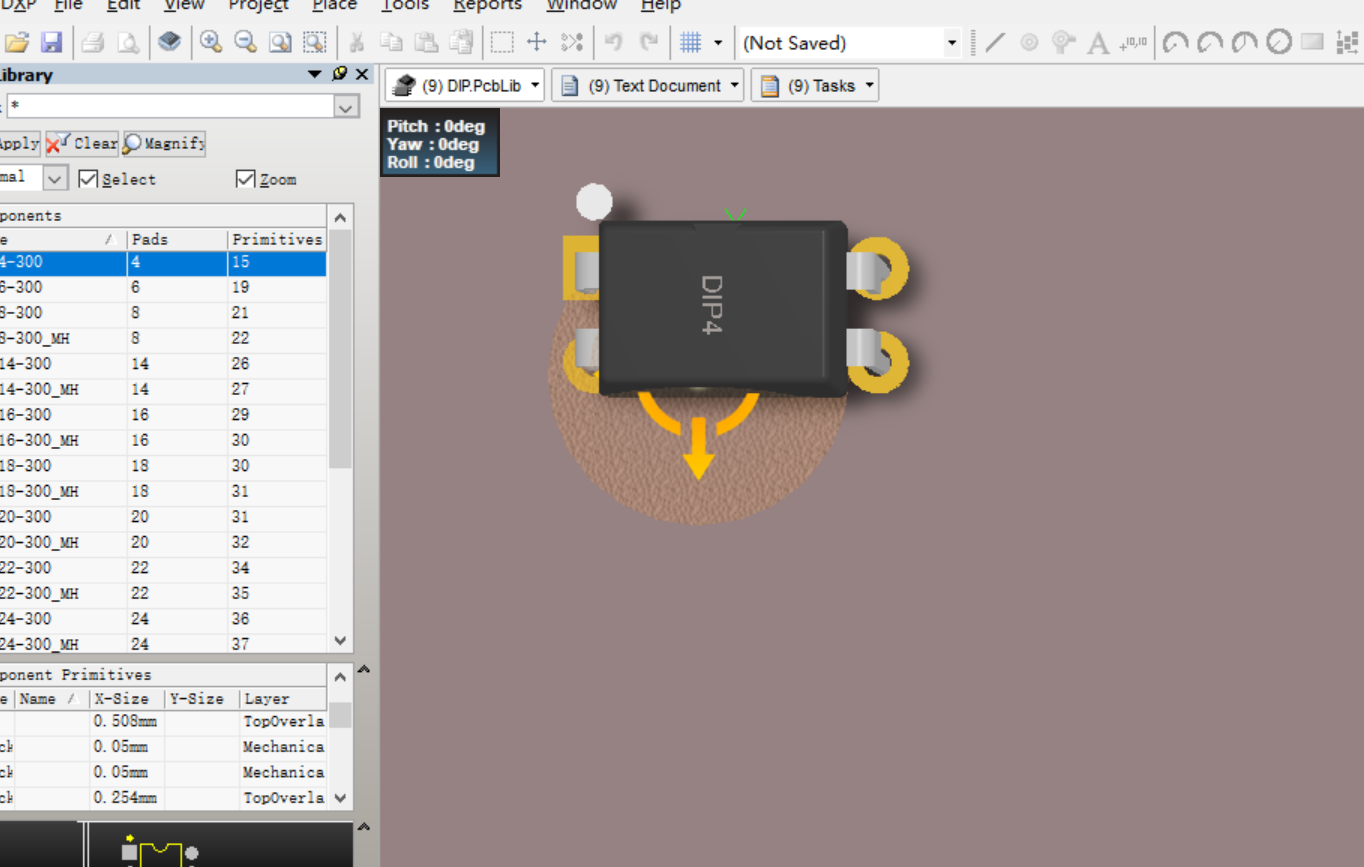 DIP4DIP8DIP16 DIP24封装Altium Designer AD PCB封装库2D3D