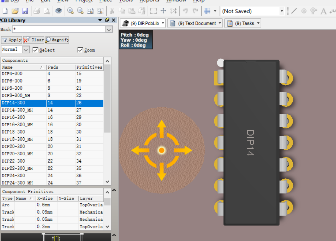 DIP4DIP8DIP16 DIP24封装Altium Designer AD PCB封装库2D3D