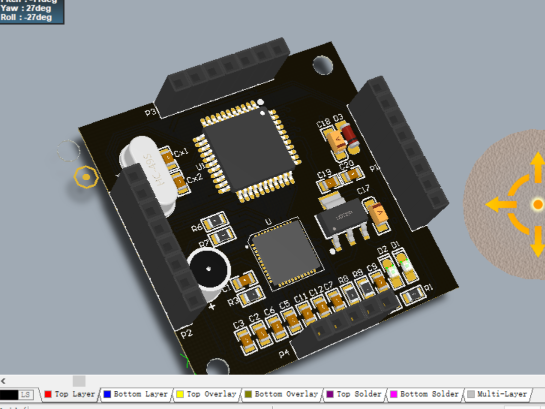 STC11L08XE单片机+LD3320音频控制板AD设计原理图+PCB+封装库文件