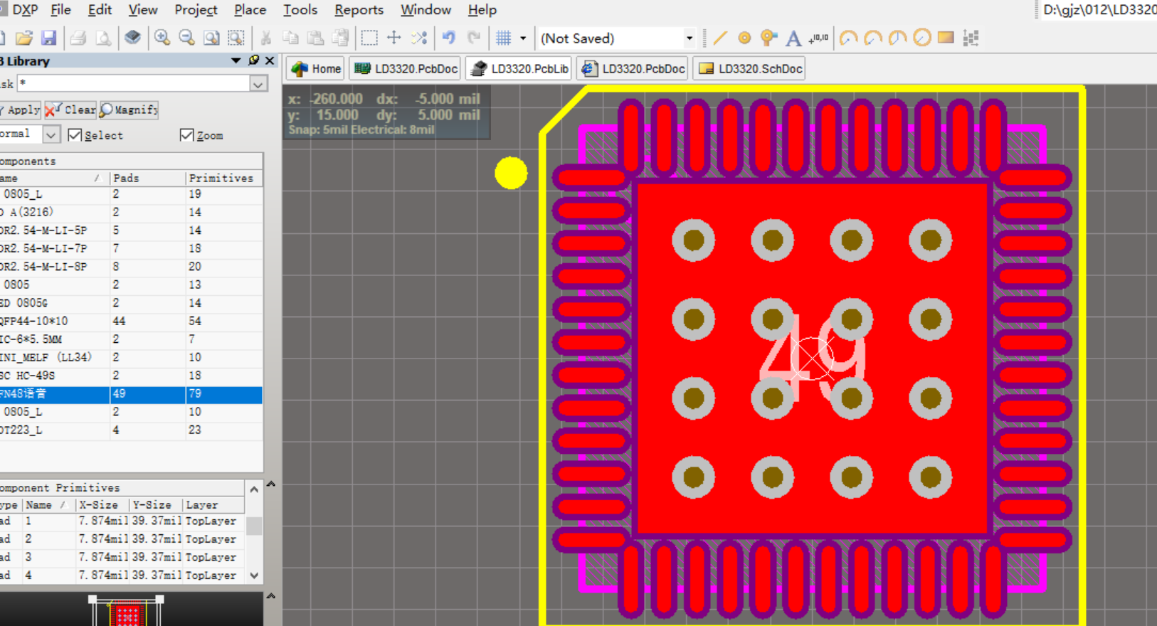 STC11L08XE单片机+LD3320音频控制板AD设计原理图+PCB+封装库文件