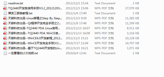 【网盘】天嵌tq2440开发板光盘资料 视频资料 S3C2440 arm9开发板-7GB