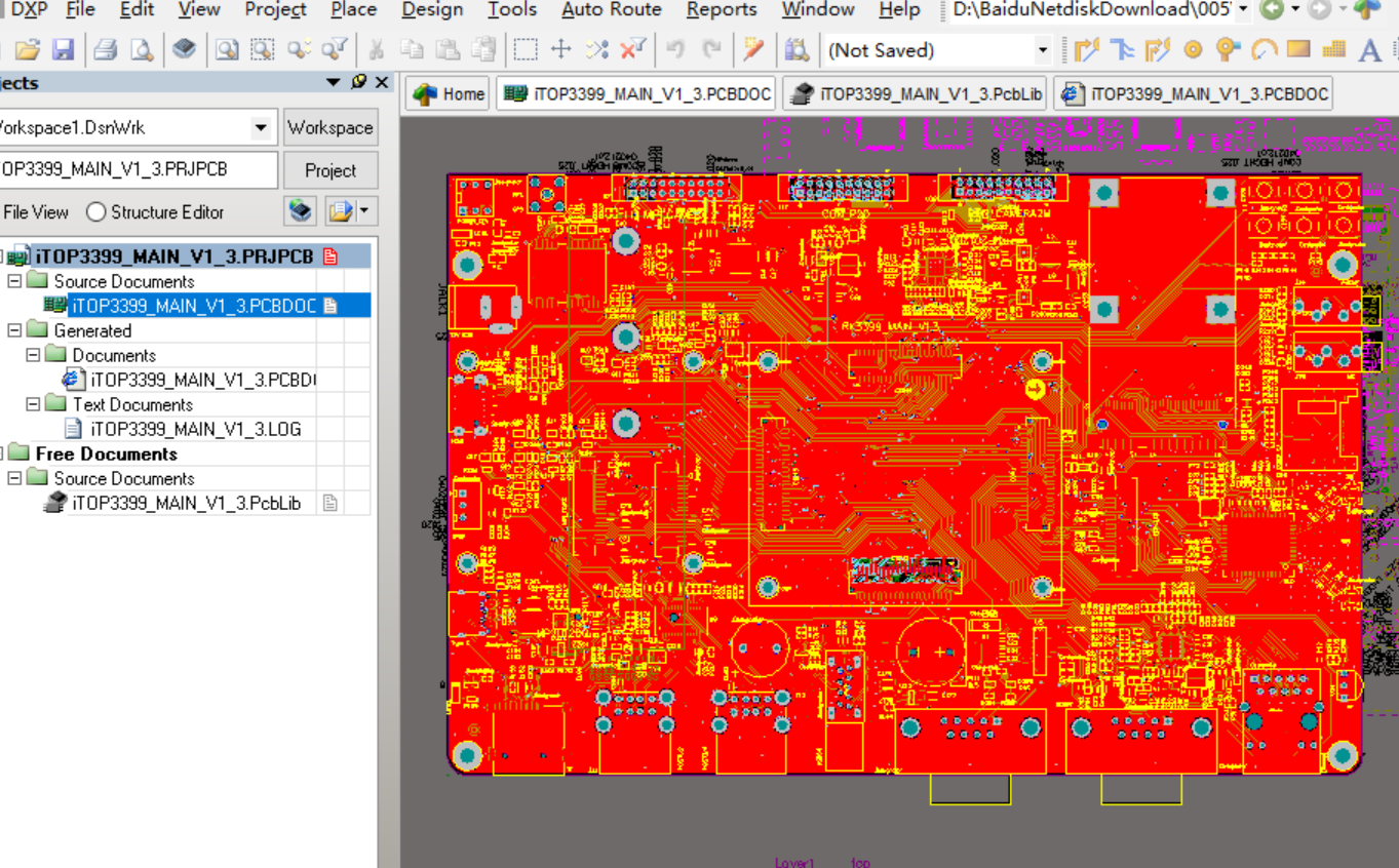 RK3399 开发板CADENCE原理图PCB+转AD09版原理图PCB+PDF版原理图PCB文件