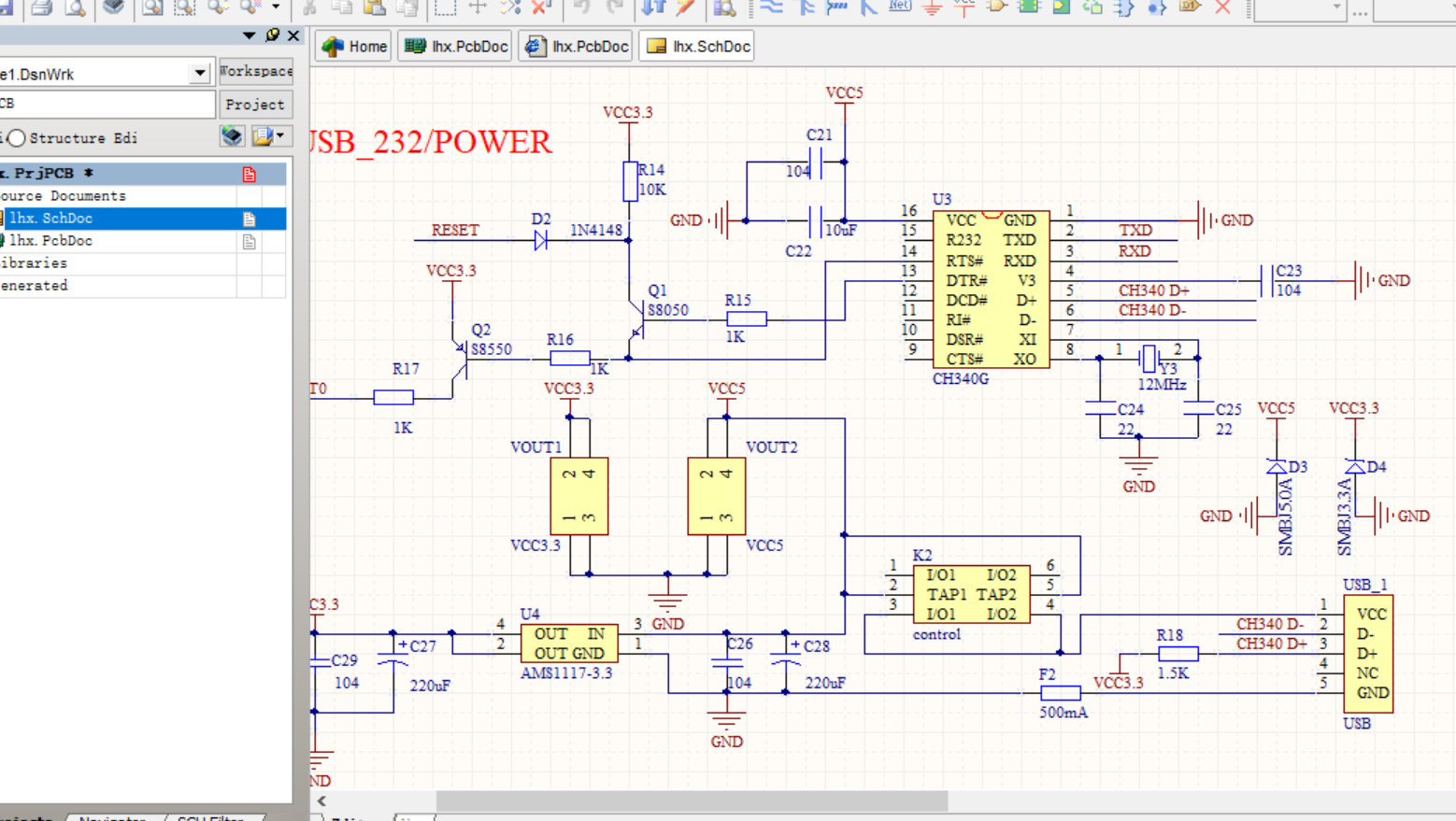 STM32F103空气净化器AD设计硬件原理图+PCB+软件程序源码