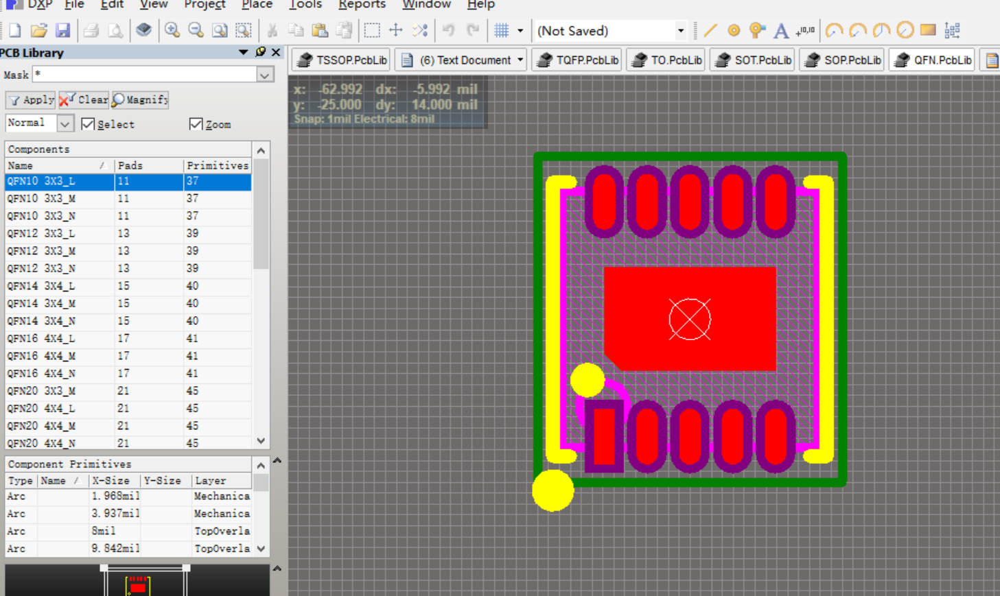 QFN10 QFN14 QFN20 QFN32封装Altium Designer AD PCB封装库