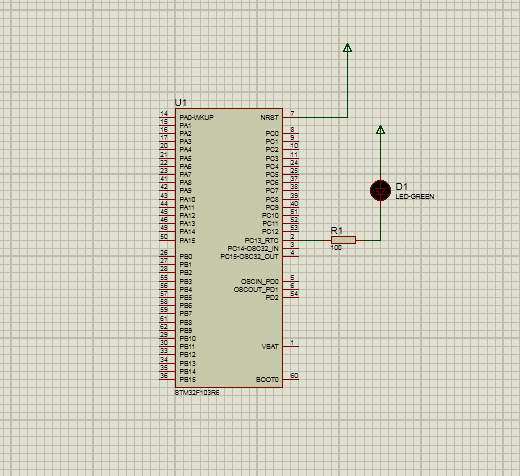 protuse仿真stm32 LED灯点亮