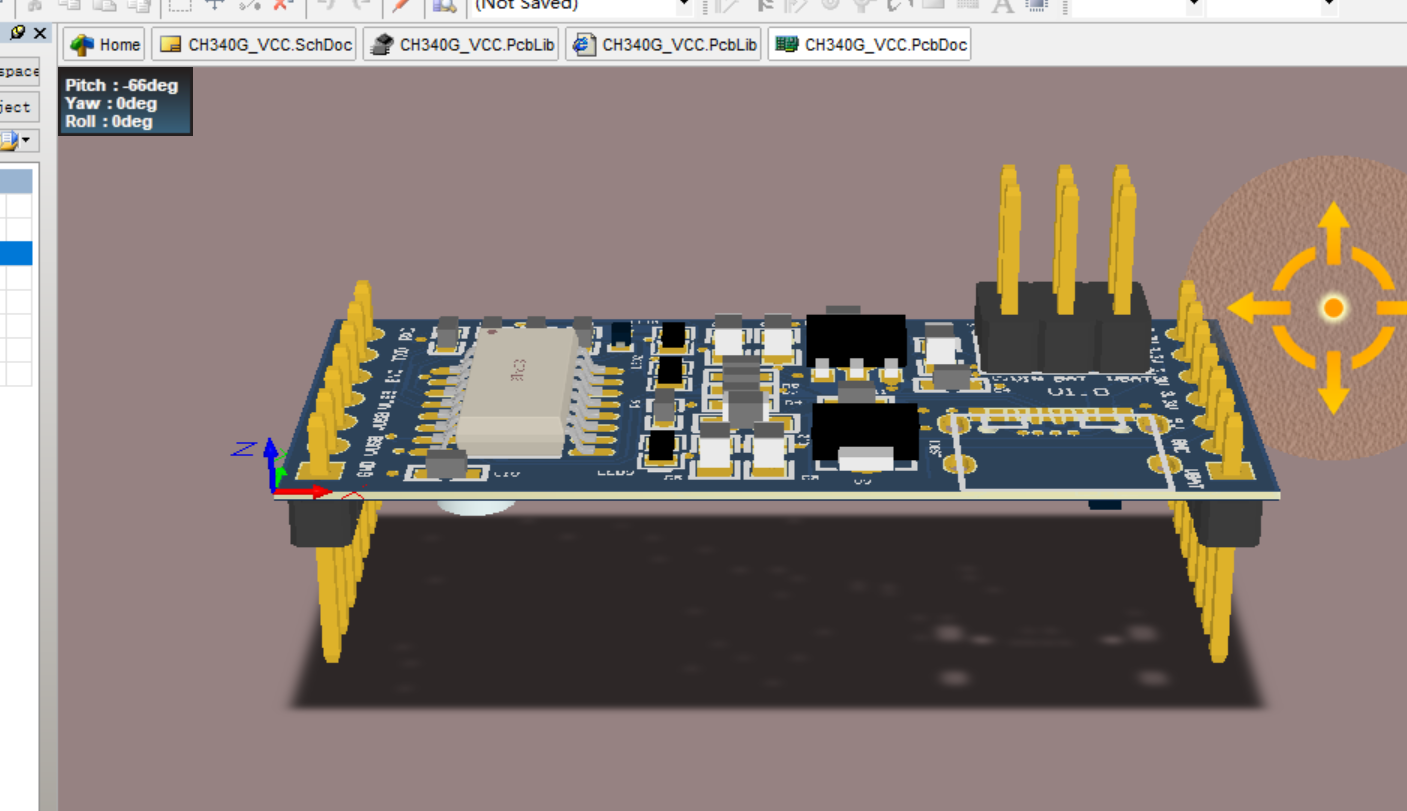 USB TPYE C接口USB转串口模块 CH340G AD设计硬件原理图+PCB+封装库文件