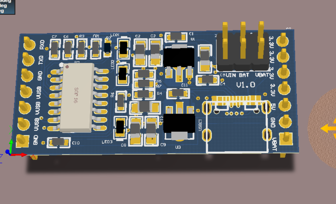 USB TPYE C接口USB转串口模块 CH340G AD设计硬件原理图+PCB+封装库文件