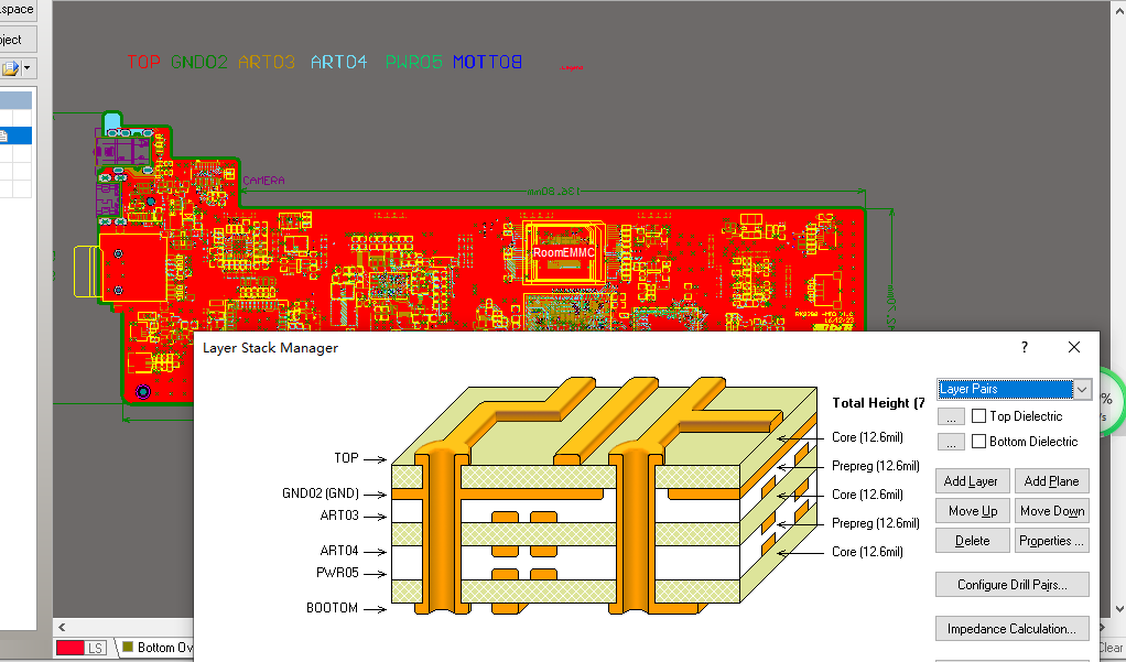 瑞芯微RK3288产品应用板ALTIUM AD设计硬件PCB(6层)+封装库文件