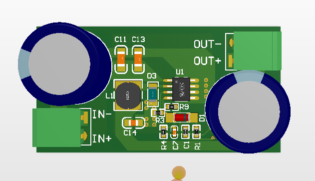 基于XL1509的小功率DCDC降压设计（原理图 3DPCB）