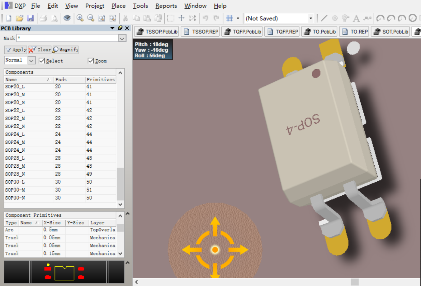 SOP4 SOP8 SOP16 SOP24封装Altium Designer AD PCB封装库2D