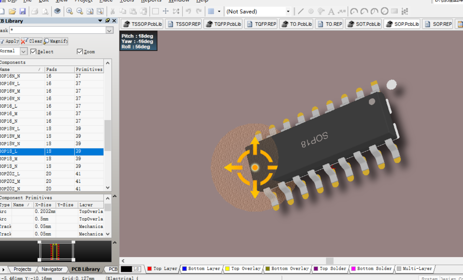 SOP4 SOP8 SOP16 SOP24封装Altium Designer AD PCB封装库2D